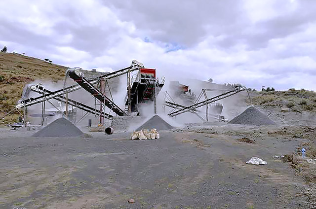 Site drawing of stone crushing production line