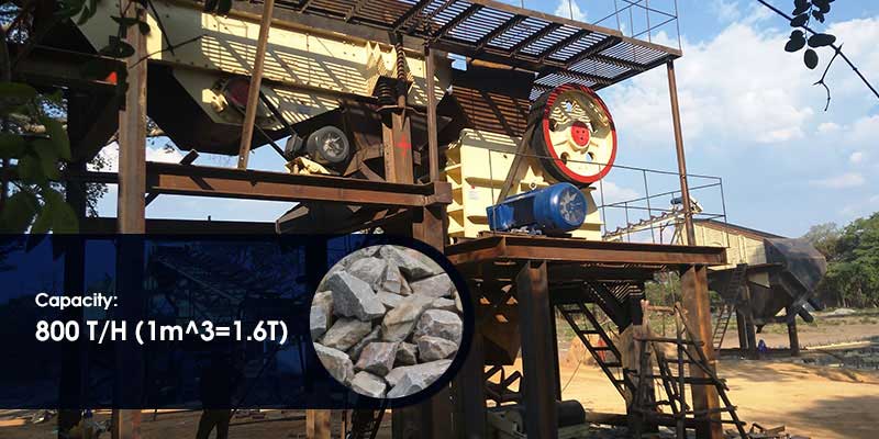 Jaw crusher working site in Indonesia
