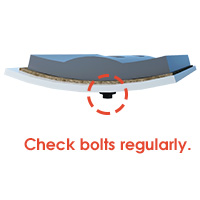 check bolts regularly