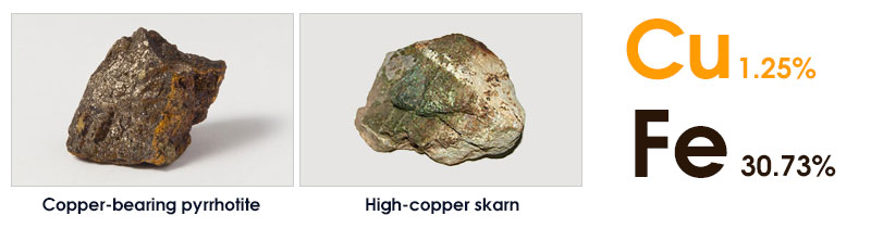 The copper ore of a copper mine in Zimbabwe
