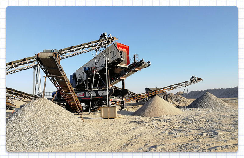 Semi-mobile granite crushing plant