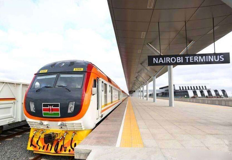 Railway construction in Kenya