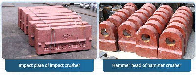Plate hammer of impact crusher and hammerhead of hammer crusher