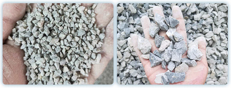 Different grain shapes of impact crusher and hammer crusher