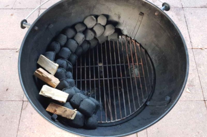 The snake method of bbq