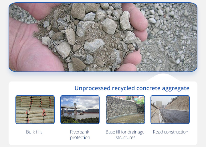 applications coarse recycled concrete aggregate