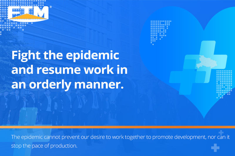 Fight the epidemic and resume work in an orderly manner.