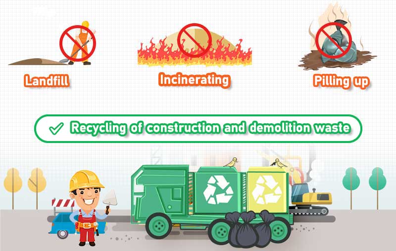 different ways to process construction and demolition waste