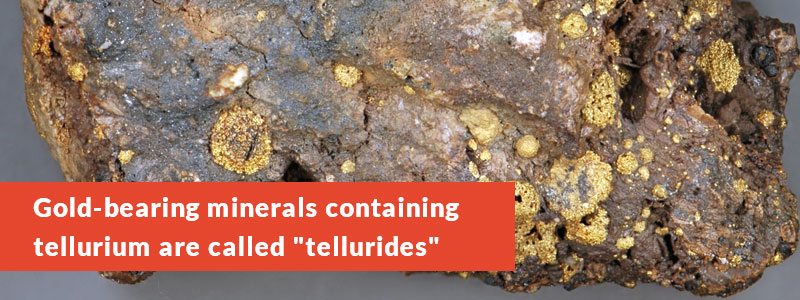 Telurio Mineral de oro