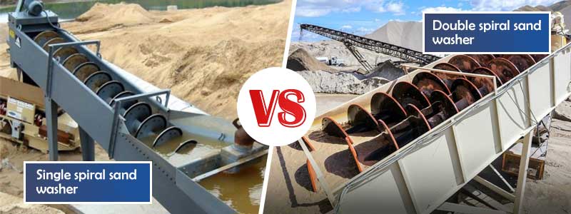 Single spiral sand washer VS Double spiral sand washer