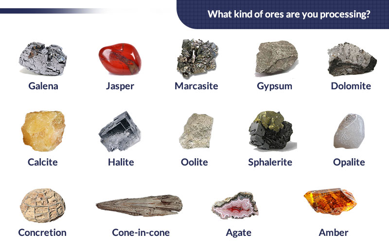 what kinds of ores?