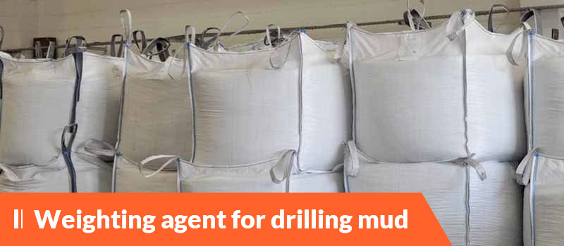 Weighting agent for drilling industriy made of barite powder