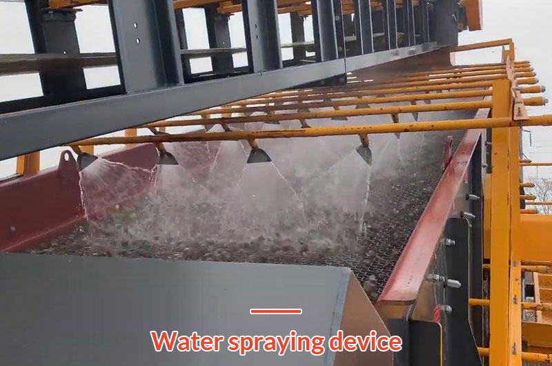 water spraying device to reduce dust