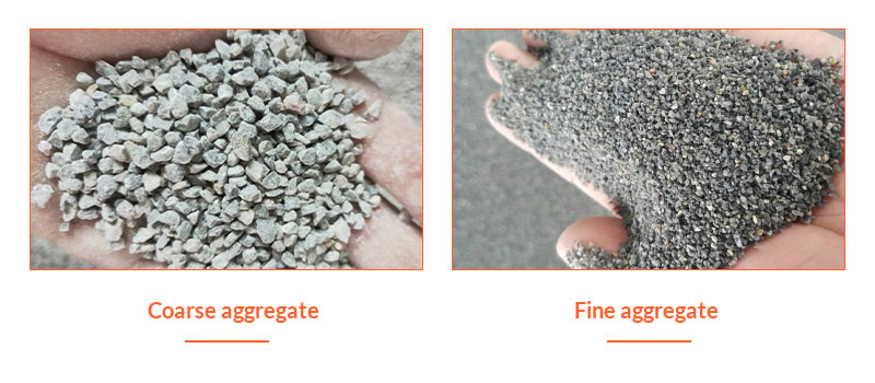 Coarse aggregate and fine aggregate
