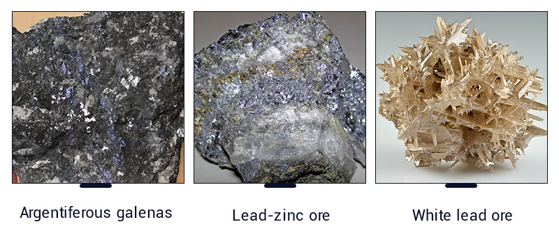 Galena ores containing silver and copper