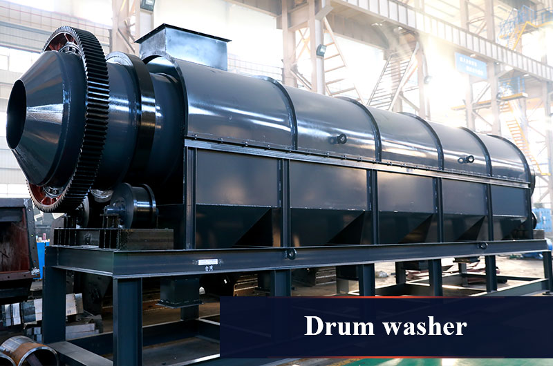 Drum washer for bauxite ore washing