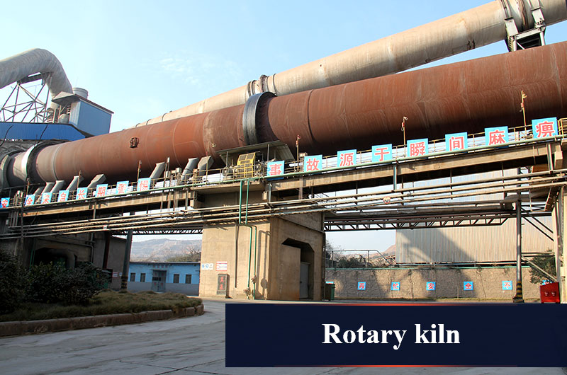 Rotary kiln for heating and calcination of bauxite