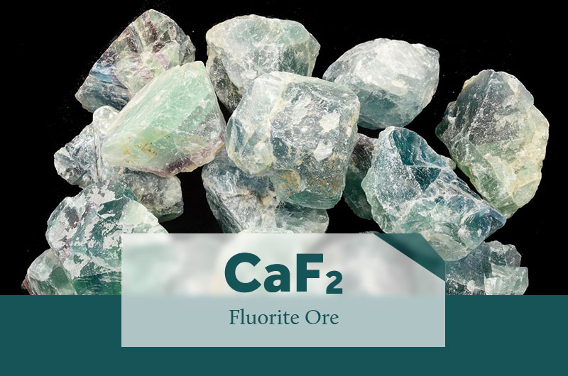 The main component of fluorite is CaF2, which is often used as a source of fluorine in the industry. 