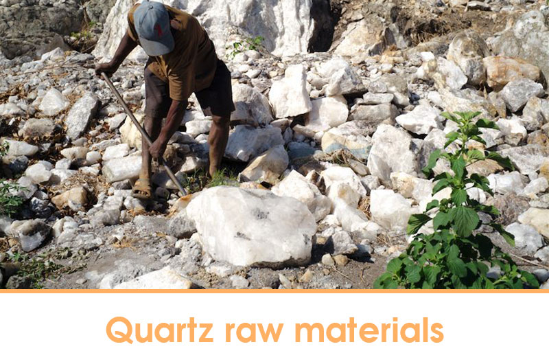 Quartz mine and crystal