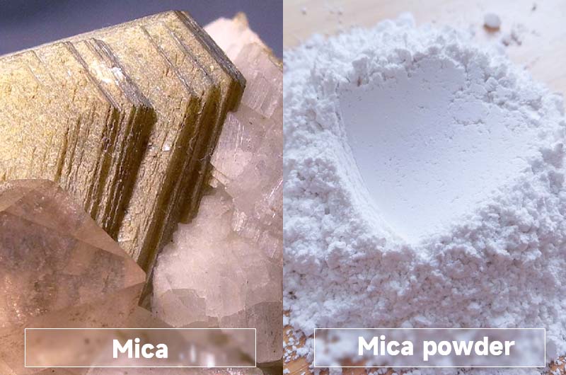 Mica flake in fine medium coarse size use in drilling electronics