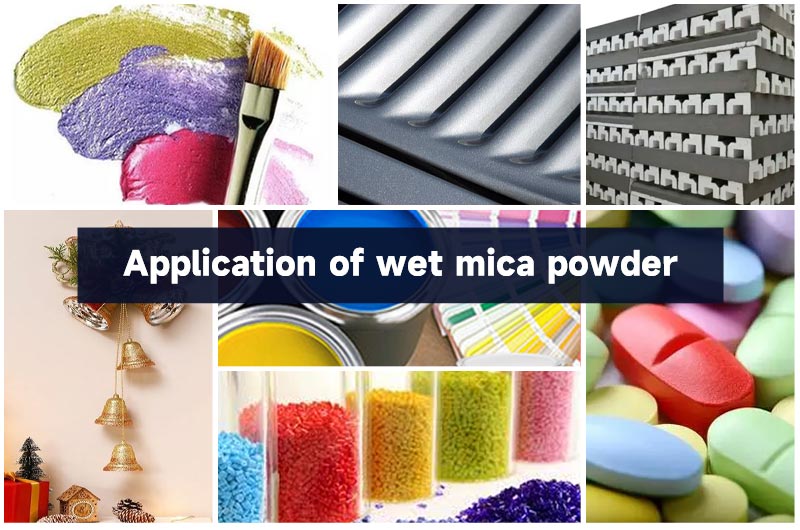 application of wet ground mica powder