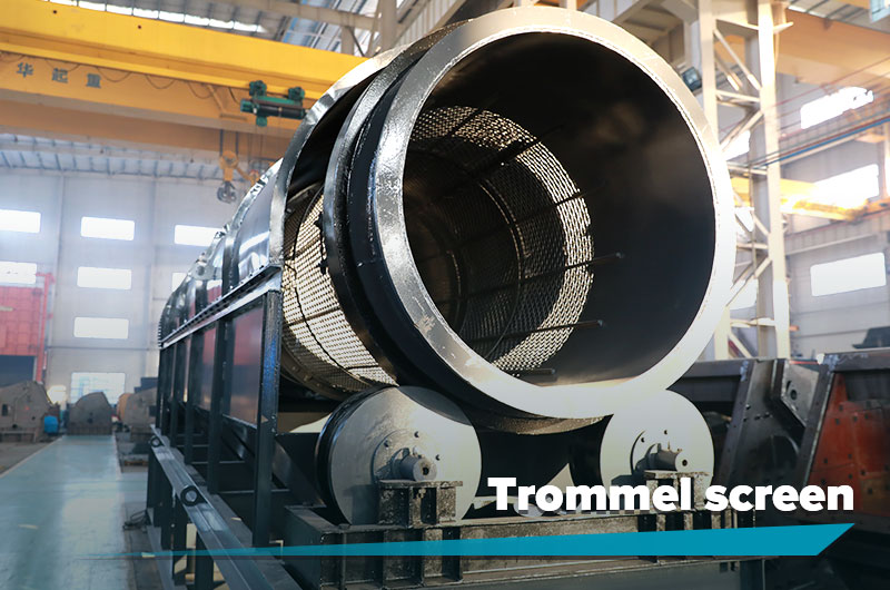 Use a trommel screen to screen alluvial tin ore.