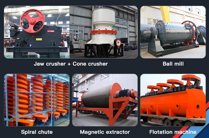 equipment in titanium ore processing plant