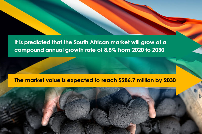 Charcoal briquette market forecast in South Africa