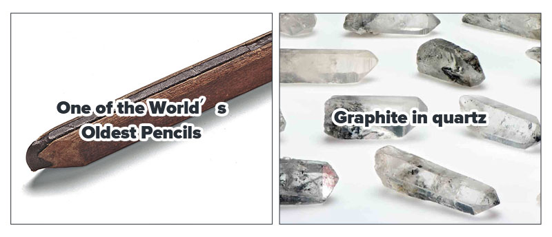 Graphite is known as a writer's must-have stone because of its use in pencils