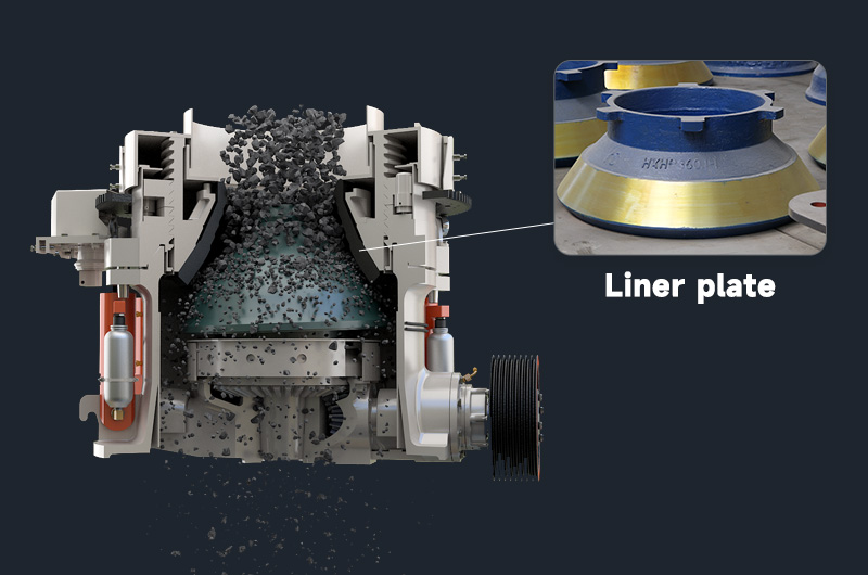 Liner plate of hydraulic cone crusher