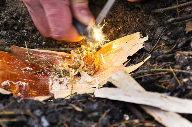 Pyrite can generate sparks