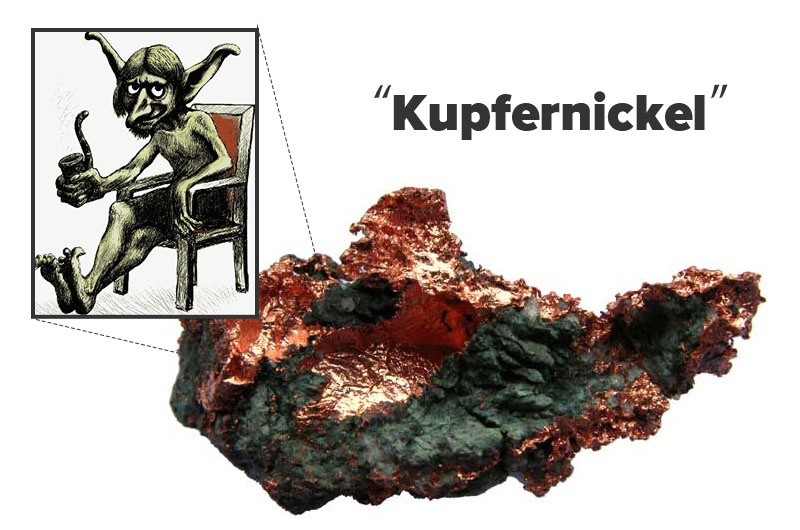 El níquel lleva el nombre de Kupfernickel.