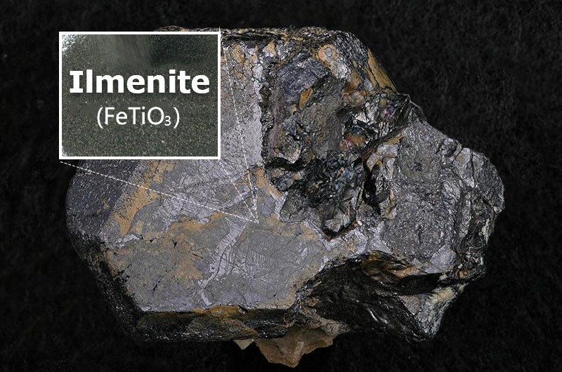 La ilmenita es el mineral de titanio más importante.