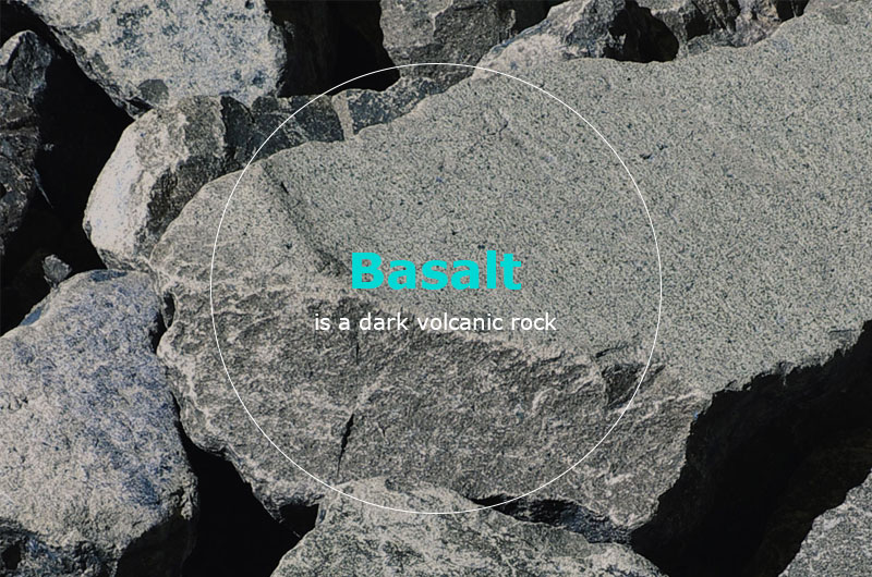 Basalt rock