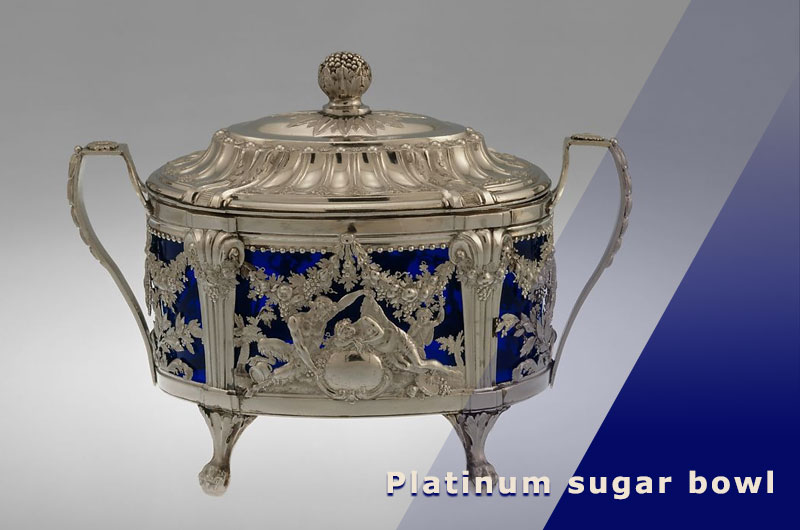 Platinum sugar bowl of King Louis XVI