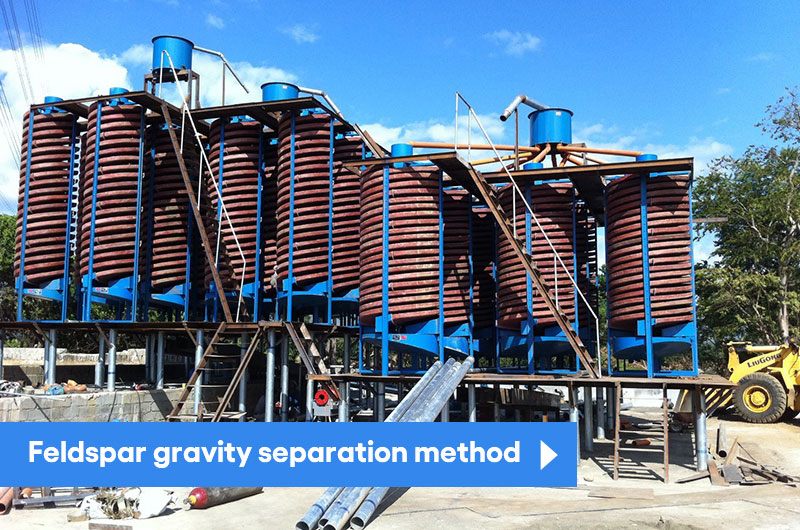 Feldspar gravity separation method