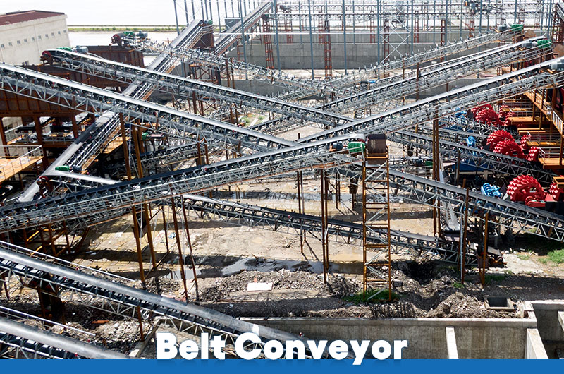 belt conveyor in limestone plant