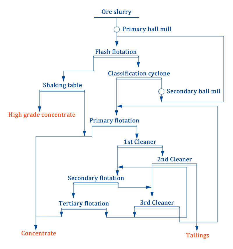 Rustenburg platinum concentrator process flow