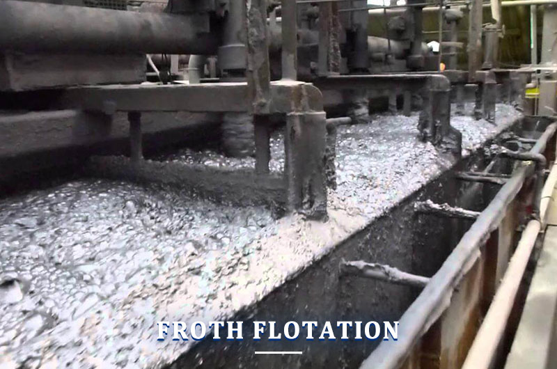 platinum processing process: froth flotation