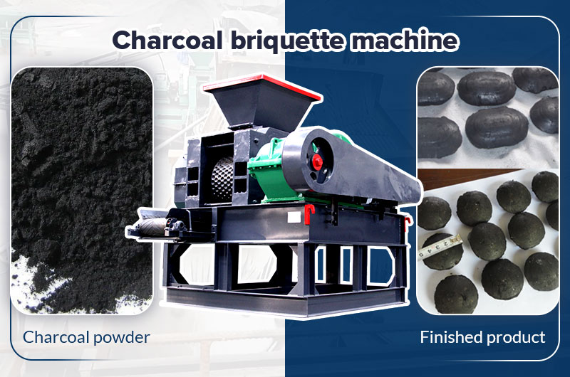 Charcoal briquette machine