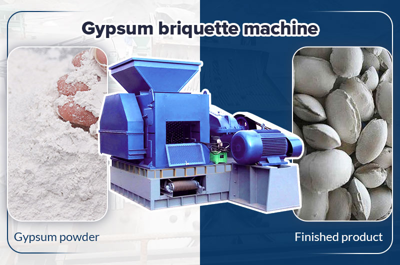 Gypsum briquette machine