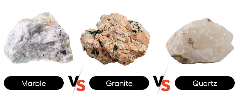 Mármol VS granito VS cuarzo