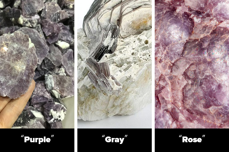 Lepidolite colors