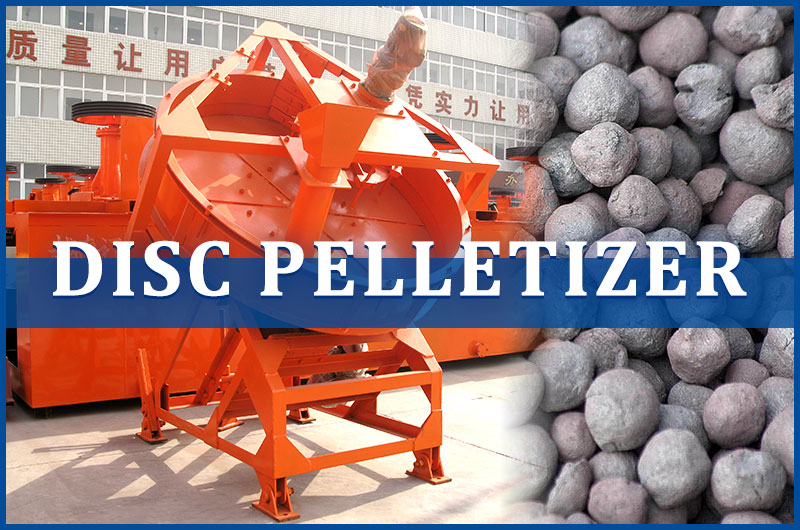 Disc pelletizer discharges qualified iron ore pellets.