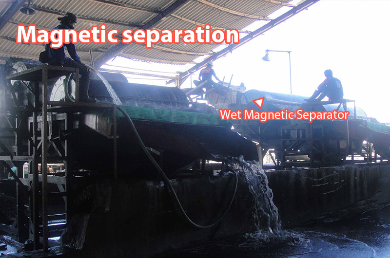  To improve lithium concentrate grade, the magnetic separation method is used as an auxiliary method.
