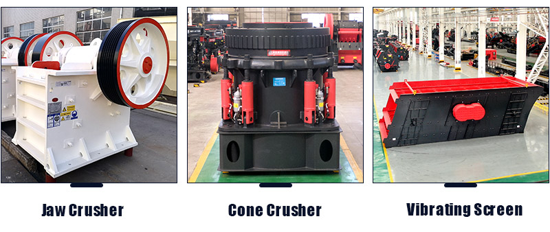 Jaw Crusher, Cone Crusher, and Vibrating Screen