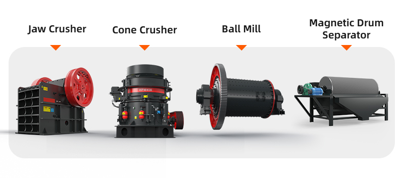 Crushing, grinding and beneficiation of vanadium ore