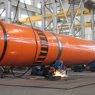 Rotary drum of the clay dryer