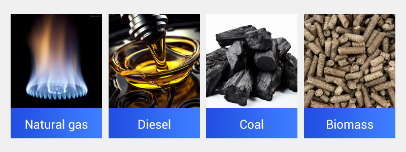 Suitable fuel types for sand drying equipment