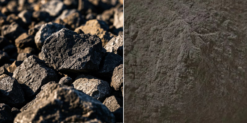 coal gangue and fly ash